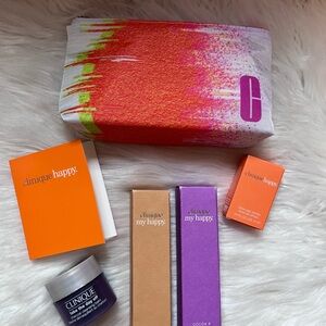 Clinique perfume & makeup bag